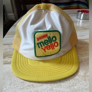 Vintage Snapback Hat Mellow Yellow Soda